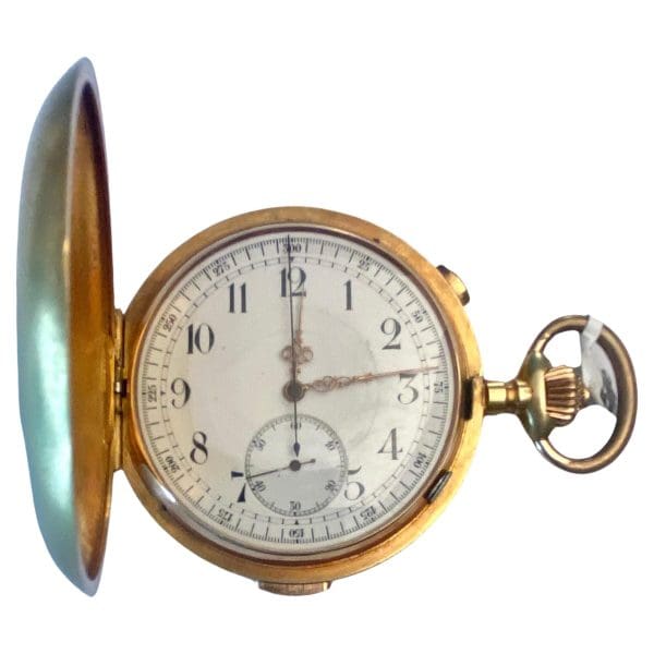 Kbir Invicta Diamond Crown 14k Gold Minute Repeater Chronograph Pocket Watch 2