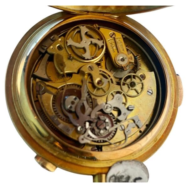 ساعة جيب إنفيكتا دايموند كراون كبيرة من الذهب عيار 14 قيراط Repeater الدقائق 7