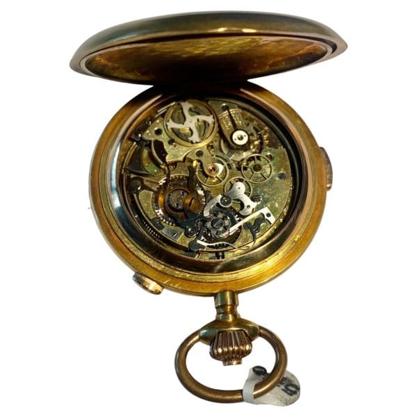 Большие карманные часы Invicta с бриллиантовой короной из 14-каратного золота с минутным репетиром и хронографом 8