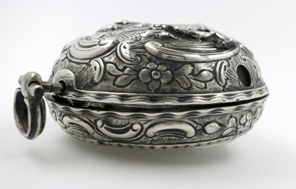 Silver Repousse Pocket Watch 3