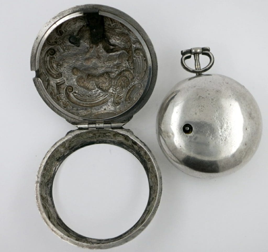 Silver Repousse Pocket Watch 5