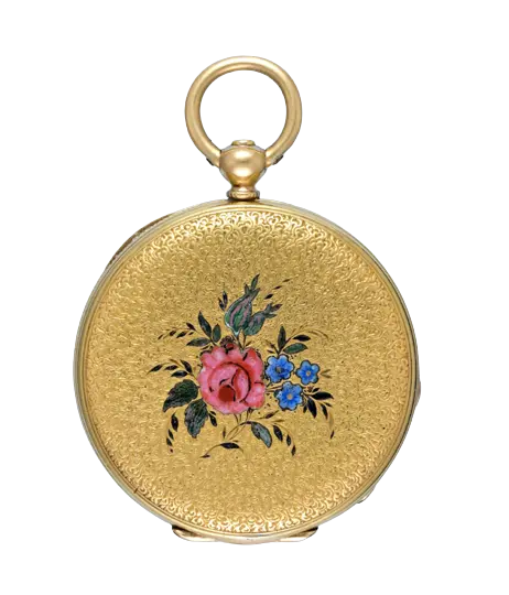 LADIES GOLD AND ENAMEL PENDANT WATCH 1 removebg preview