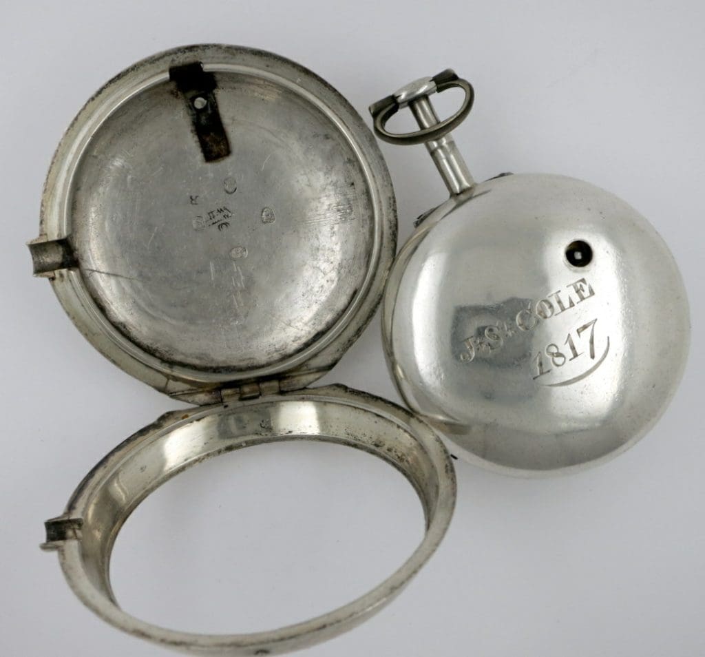 Silver London Doctor’s Centre Seconds Pocket Watch 3
